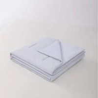 Cool-Sensing Fiber Quilt All Season Polar Fleece Blanket | Double Blue & White.